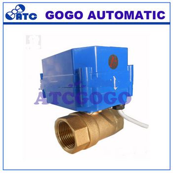 CWX-60P 1/2”-1” bsp SS304 & brass electric motor motorized ball valve ac220v