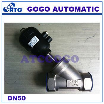 pneumatic Stainless Steel Angle Seat Valve double acting valve