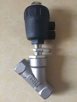 stainless steel seal ptfe stem pneumatic angle seat valve