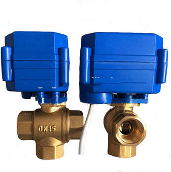 6Nm torque motorised actuator valve G1/2”,3/4” 3 way ball valve t port
