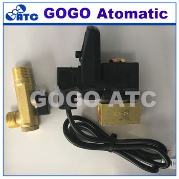 2 way water solenoid air compressor valve 1/2’’ orifice 3mm electric drain timer valve DC24V