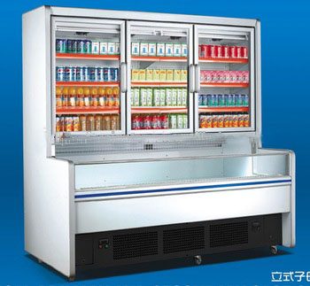 ZHG-25F Vertical display cooler supermarket open showcase display refrigerator