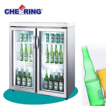 supermarket equipment guangzhou manufacture <font color='red'>glass</font> <font color='red'>door</font> bar <font color='red'>fridge</font> <font color='red'>beverage</font> refrigerator with <font color='red'>wheels</font>