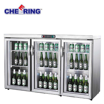 supermarket equipment guangzhou manufacturer 3 <font color='red'>door</font> <font color='red'>glass</font> <font color='red'>mini</font> <font color='red'>fridge</font> <font color='red'>table</font> <font color='red'>top</font> bar refrigerator