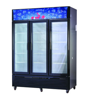 guangzhou factory OEM LG1380A3 supemarket equipment mobile 3 door cold drink refrigerator with CE