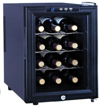 catering equipment red wine refrigerator showcase with <font color='red'>TEC</font> cooling type