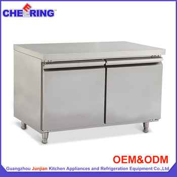 Hotel refrigerator fan cooling stainless counter table for restaurant with CE approval made in china