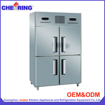 commercial <font color='red'>stainless</font> <font color='red'>steel</font> <font color='red'>restaurant</font> fridge Double temperature four <font color='red'>door</font> <font color='red'>upright</font> freezer