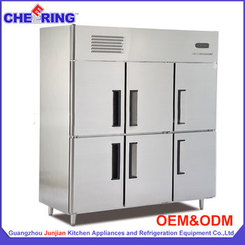 1590L Fan cooling <font color='red'>stainless</font> <font color='red'>steel</font> 6 <font color='red'>door</font> compressor <font color='red'>upright</font> <font color='red'>chiller</font>