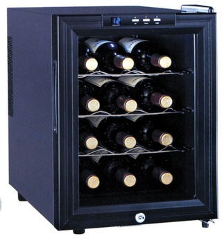 catering equipment red wine bottle chiller refrigerator showcase wine chiller with <font color='red'>TEC</font> cooling type