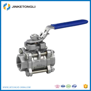NPT/BSPP/DIN259/999 Thread mini 3 inch stainless steel ball valve 3pc ball valve