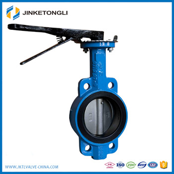 Manual-Operated Soft seal cast iron wafer butterfly valve , price butterfly valve