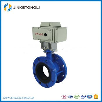 PTFE lined Pneumatic double flange butterfly valve JKTL BT64L