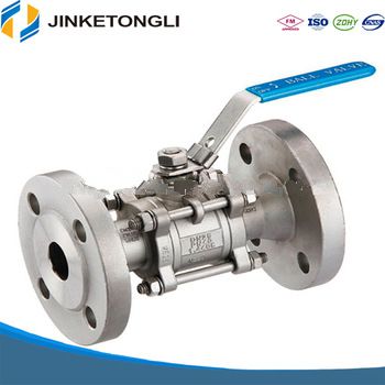 made in China 3PC flanged stainless steel ball valve JKTL B021L