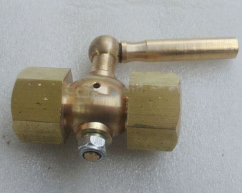 Brass plug valve for pressure gauge