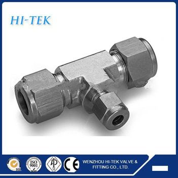 Stainless steel 6000psig reducing union tee nut with <font color='red'>silver</font> <font color='red'>plating</font>