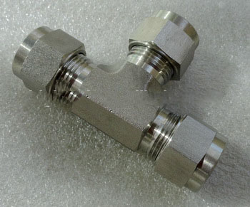 <font color='red'>Double</font> <font color='red'>ferrule</font> <font color='red'>tube</font> fitting,<font color='red'>Union</font> equal tee