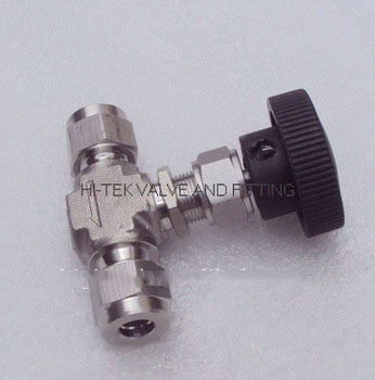 Stainless steel union end control needle valve