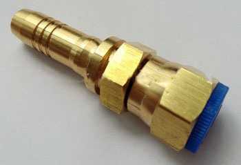 Brass jic <font color='red'>crimp</font> pipe fitting , <font color='red'>female</font> <font color='red'>connector</font>