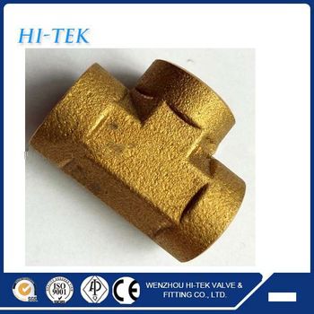 Brass 1/4-in x 1/4-in x 1/4-in Threaded Tee Fitting
