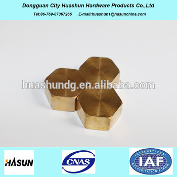 Hexagon Brass cap for plumbing systim