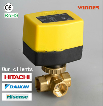 220V hvac part electric control 3 way valve dn15