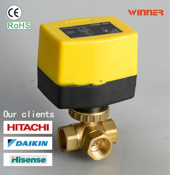 110V hvac part electric control 3 way valve dn15