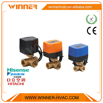 DN25 3 Way Electronic Brass Water Valve for Irrigation System