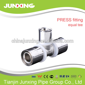 pex al pex pipe equal tee brass fittings