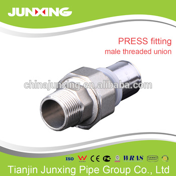 pex-al-pex press fittings Stainless Steel Press Male Union Fitting