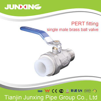 BALL VALVE: single male brass, for floor heating pipe