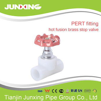HOT FUSION BRAS STOP VALVE for pert plastic pipe, floor heating
