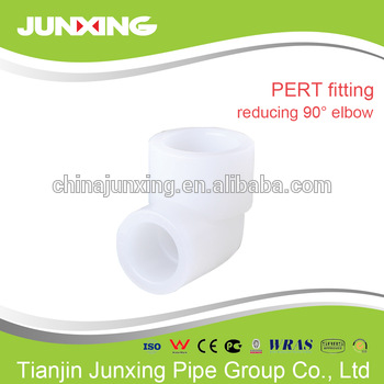 90 degree reducing elbow for pert plastic pipe fittings