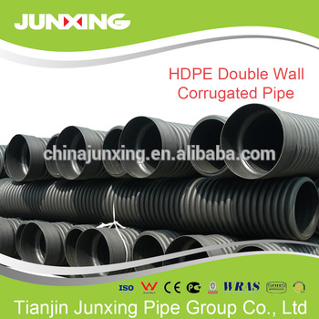corrugated double wall pe pipes dn200-dn800 hdpe culvert pipe rain water drain