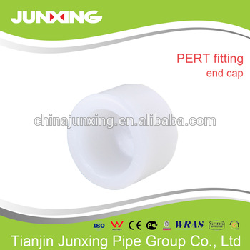 PERT pipe fitting/plastic end cap