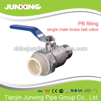 PB/PB-EVOH Pipe Fittings/male threaded ball valve