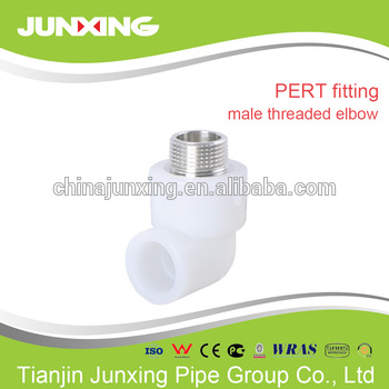 hot fusion fitting PERT-AL-PERT pipe fittings male elbow brass insert