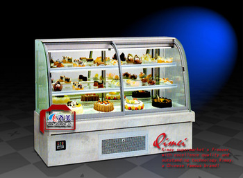13DA-B1 refrigerating showcase for displaying cakes with arc glass (open door in the front)