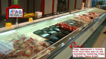 09E5 horizontal Refrigerating freezer dispaly showcase cabinet for fresh meat used in restaurant, hotel and supermaket
