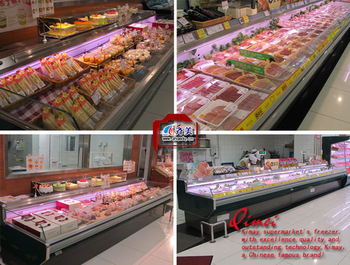 09XG horizontal freezer dispaly showcase cabinet for fresh meat used in restaurant, hotel and supermaket