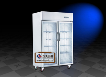GB-<font color='red'>Upright</font> Glass <font color='red'>Door</font> dispaly showcase cabinet used in <font color='red'>kitchen</font> and cookroom for pizza