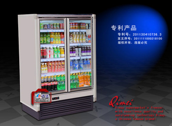 09KF Air Cooling integrated glass door Display Chiller/Freezer /display fridge/refrigerated glass door showcase/display cooler
