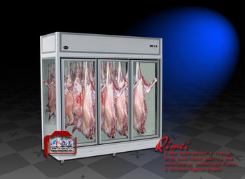 09FE glass door Display Chiller/Freezer /Cold room/refrigerated glass door showcase/displaycabinet for hanging meat