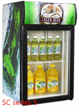 SC88 cooler stand Upright vertical open glass door Display Chiller Refrigerating freezer for pepsi cola soft energy drink
