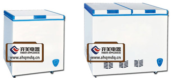 BD/BC Chest size top opening flat bottom stand upright vertical chilling cooler deep refrigerating display showcase for popsicle