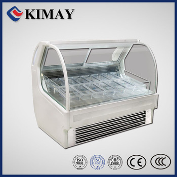 Italy soft ice cream freezer display