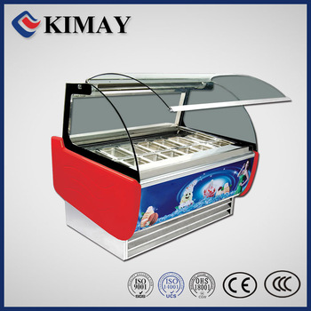 QL-01 red luxurious ice cream Display refrigerator showcase