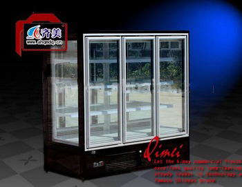 13YGVertical Glass Door Supermarket Beverage Showcase Display Refrigerator
