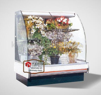 12YH Horizontal freezer dispaly showcase cabinet for flower (with arc curved glass door)