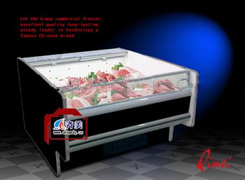 09E5 horizontal freezer dispaly showcase cabinet for fresh meat used in restaurant, hotel and supermaket (with lid cover)